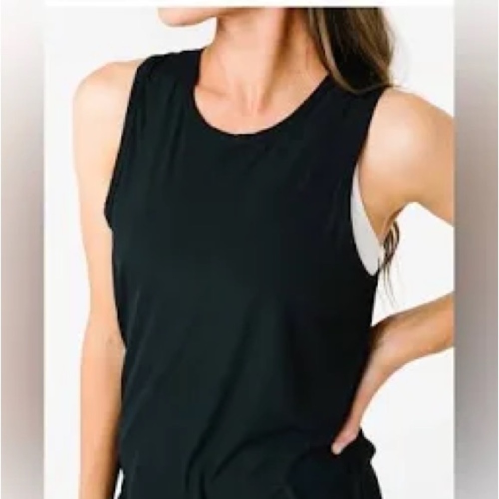 Zyia Black Premium Ribbed Running Tank Sz. XXL 2X Lightweight Workout Stretch